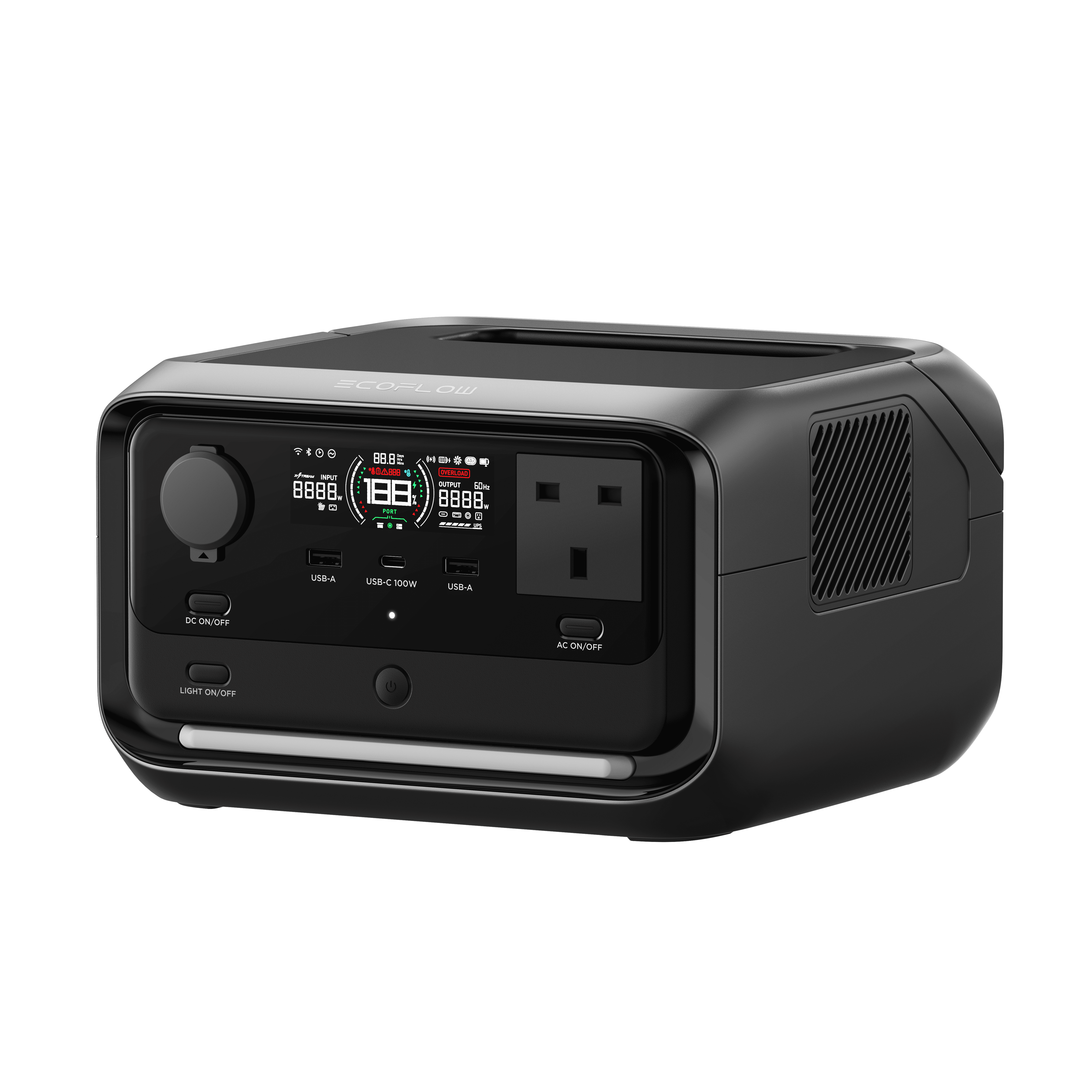 EcoFlow RIVER 3 Plus Portable Power Station Front Angle