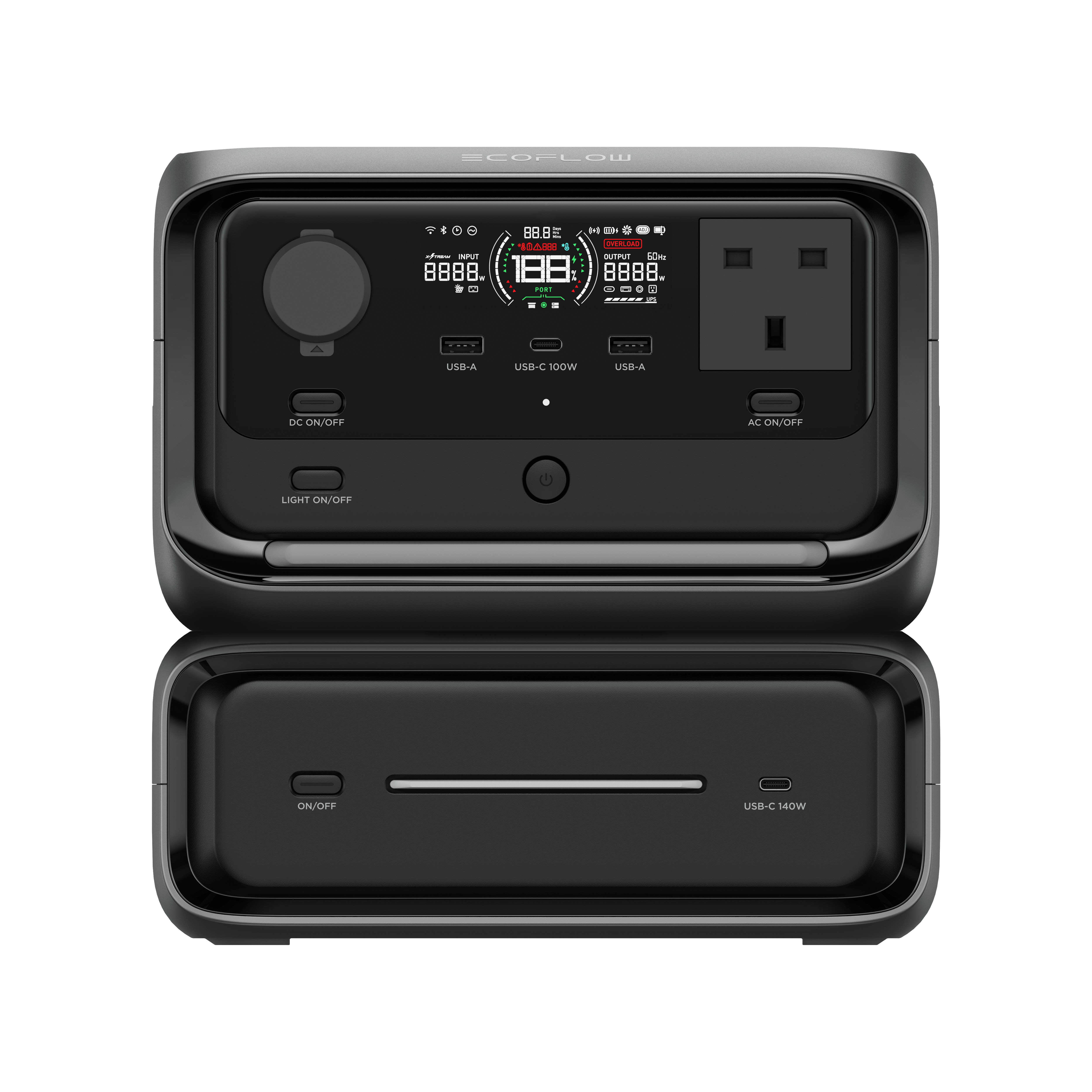 EcoFlow RIVER 3 Max Portable Power Station and Extra Battery Front