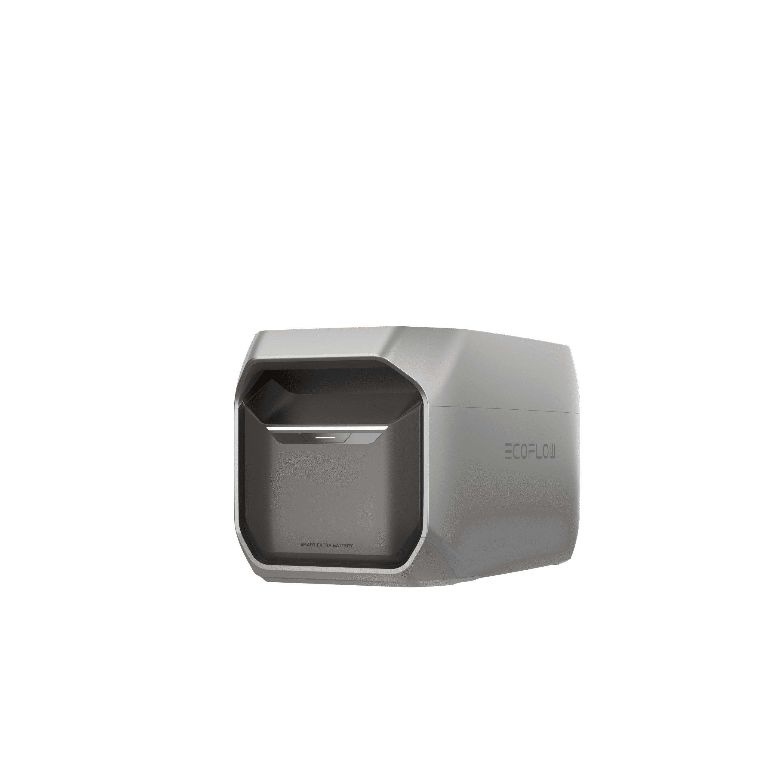 Photo showing the EcoFlow DELTA 3 Smart Extra Battery unit, used for extending portable power station storage - front angle